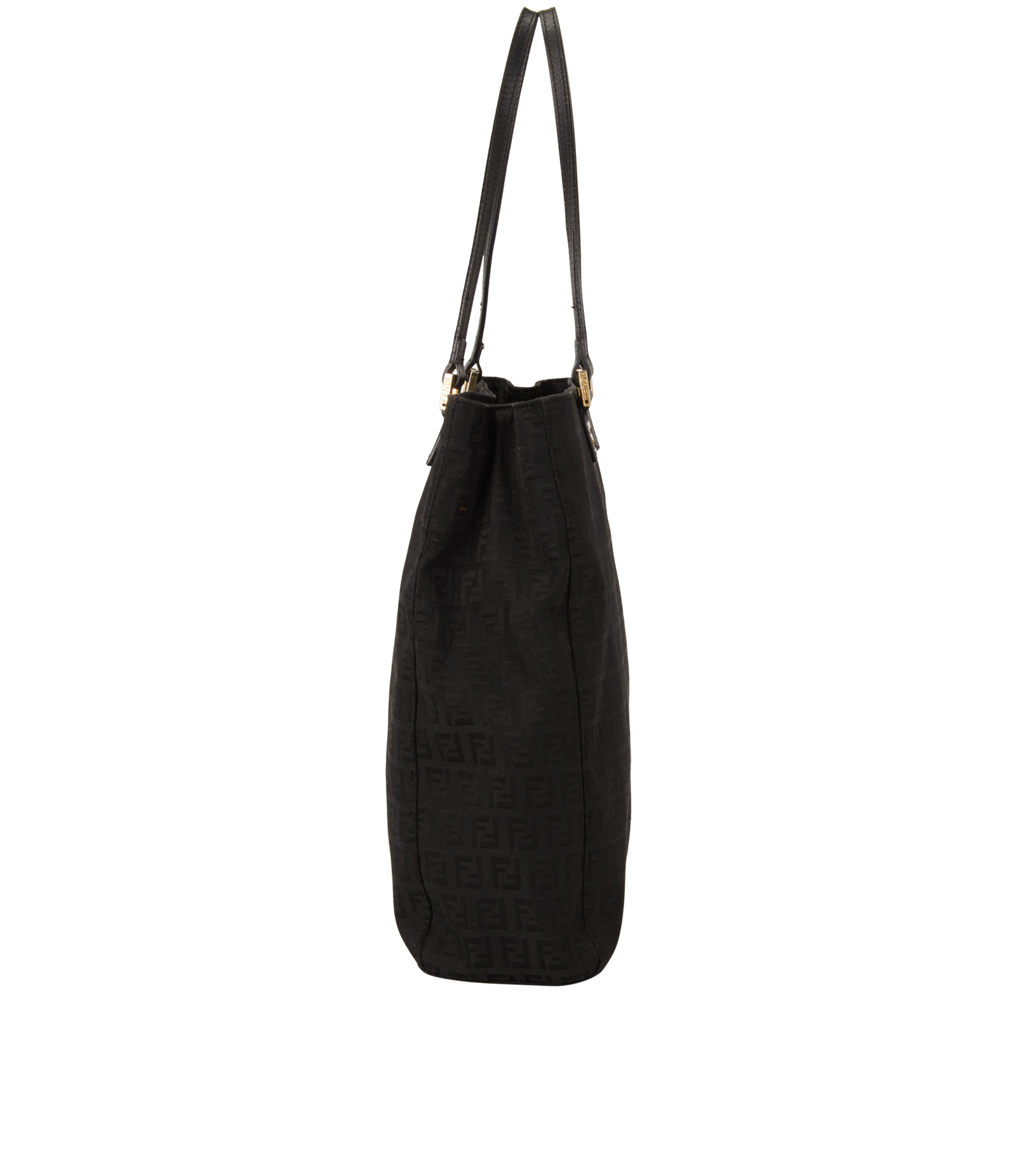 FF Zucca Tote, &pound;395, Handbags, Black, Fabric, Side view